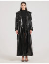 Faye Leather Trench Coat