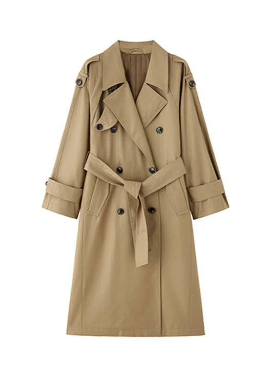 Vera Oversized Khaki Trench Coat