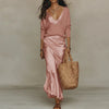 Oriane Knit & Satin Skirt Set