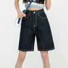 Olive Denim Shorts