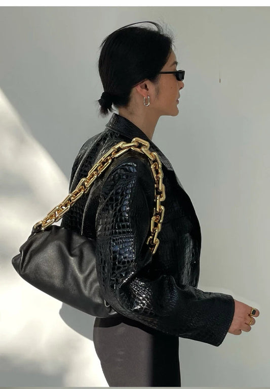Zara Short Crocodile Jacket