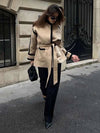Rhea Contrast Woolen Coat