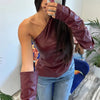 Hazel Shoulder Leather Vest