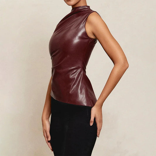 Faye Leather Top