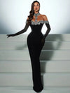 Juno Crystal Black Maxi dress