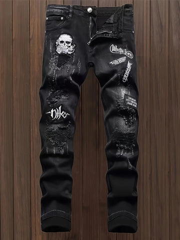 Siena Skull Patchwork Jeans