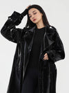 Rhea Patent Leather Trench Coat