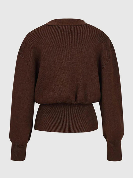 Nina Single Button Sweater