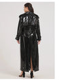 Faye Leather Trench Coat