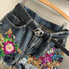 Hazel Floral Denim Shorts