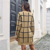 Elle Welcome Grid Sweater Dress