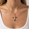 Celeste Gemstone Cross Pendant