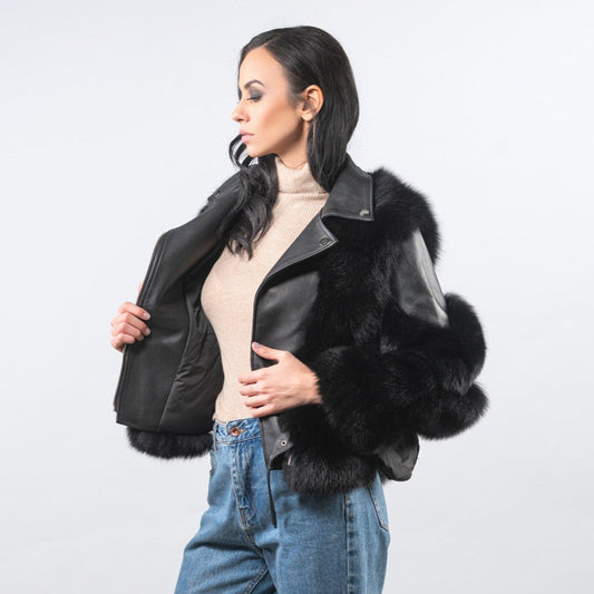 Rhea Leather Fur Jacket