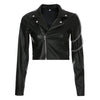 Nina Cropped Leather Jacket