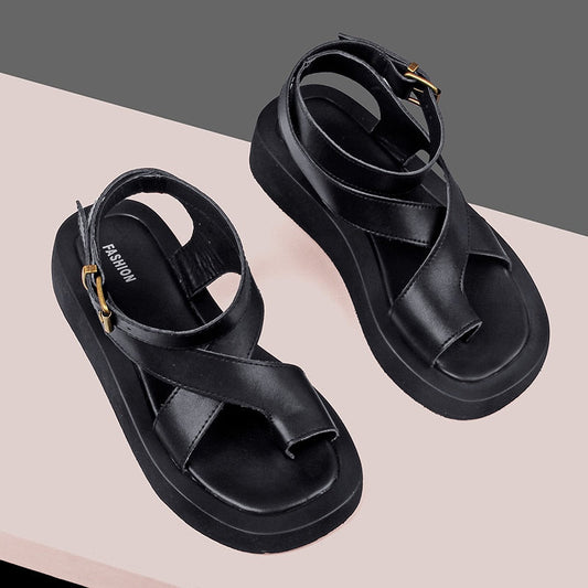 Elle Leather Toe Sandals