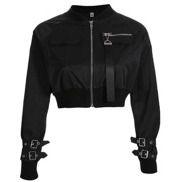 Siena Cropped Bomber Jacket