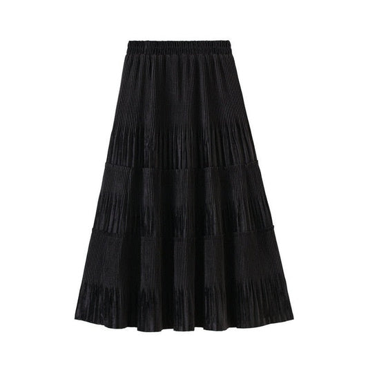 Nina Long Velvet Skirt