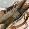Olive Striped Tote Bag