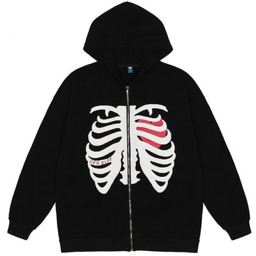 Nina Skeleton Heart Hoodie