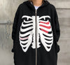 Nina Skeleton Heart Hoodie