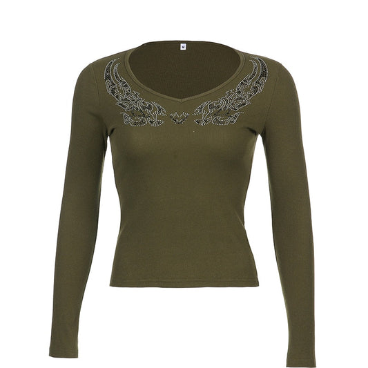 Elle Rhinestone Crop Top
