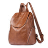 Olive Leather Backpack