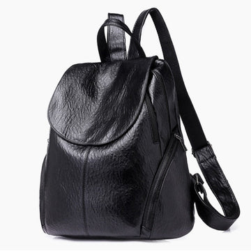 Olive Leather Backpack
