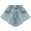 Mira Rhinestone Denim Shorts