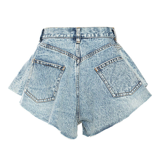 Mira Rhinestone Denim Shorts