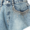 Mira Rhinestone Denim Shorts